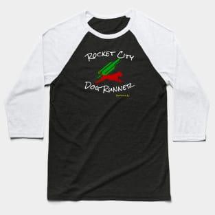 Rocket City Dog Runner Logo Baseball T-Shirt